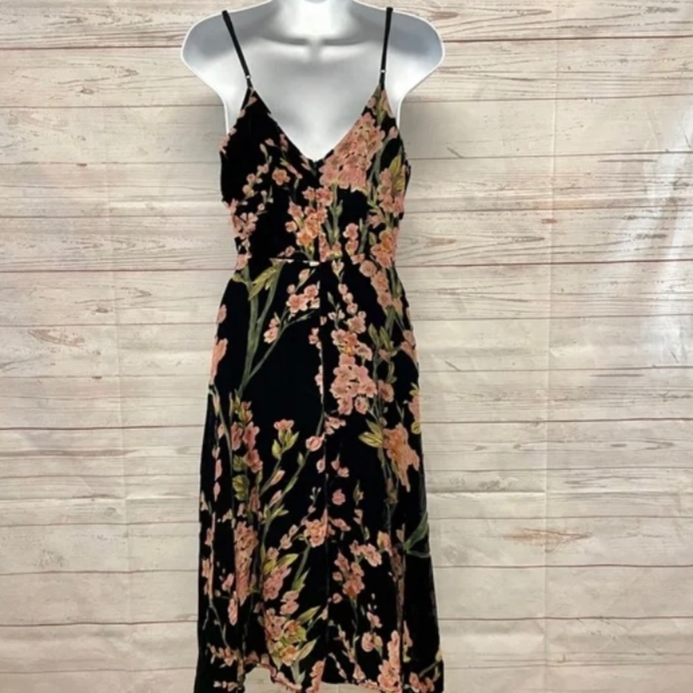Anthropologie Eri + Ali Velvet Burnout Kora Slip Dress - 0 - Picture 2 of 6